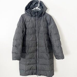 Lands' End Charcoal Hooded Puffer Coat